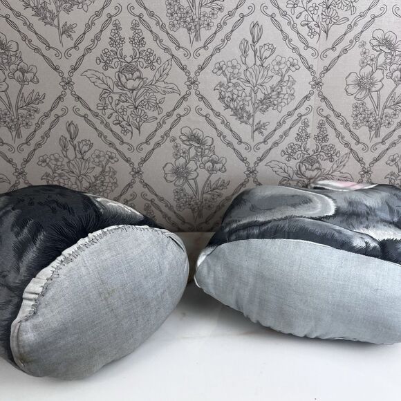 Vintage Rabbit Bunny Conejo Plush Pillows Set of 2 Cottagecore Decor - Picture 9 of 13